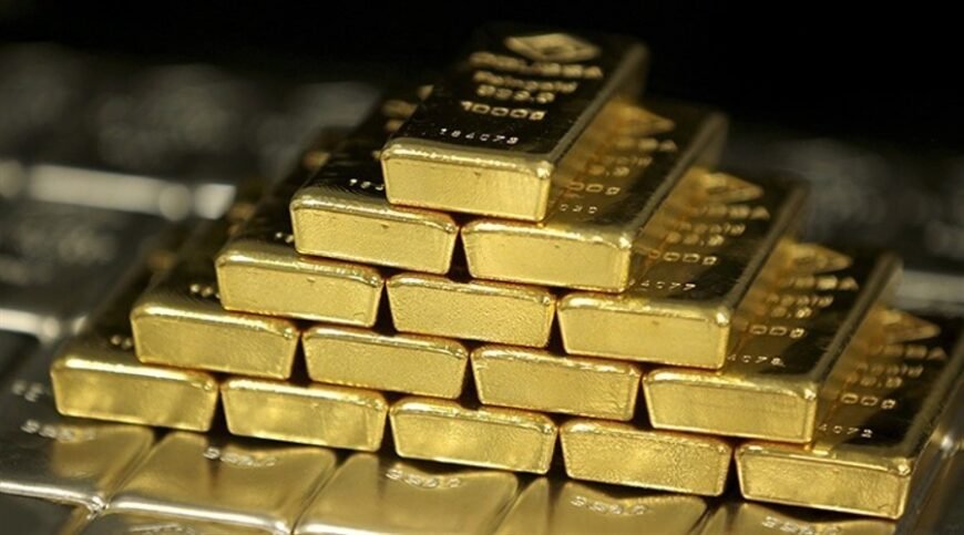 Gold nuggets and bars on sale