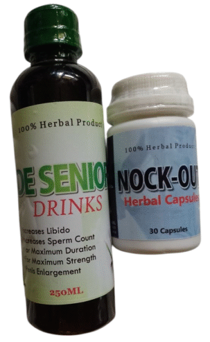 De Senior Men Drink+Nock Out Herbal Capsule for Penis Enlargement