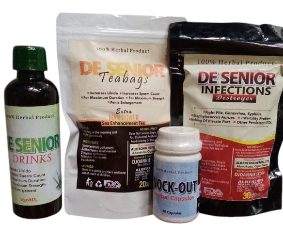 De Senior Men Drink+Nock Out Herbal Capsule for Penis Enlargement