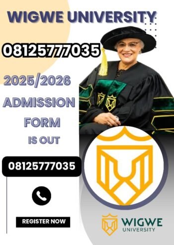 Wigwe University, Isiokpo Rivers State 2025/2026 session Admission form Is Out. Call +2348125777035  …