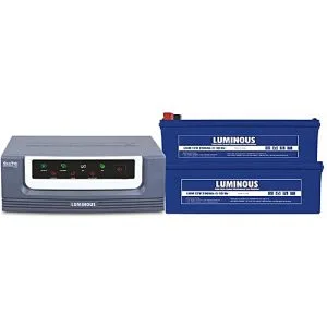 Luminous 1.5KVA Inverter + 200AH/12V SMF C10 (Sealed Maintenance Free) Batteries + Rack