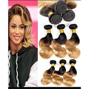 VIRGIN Ombr Italian Blunt Cut Human Hair With Free Fashion Scraf