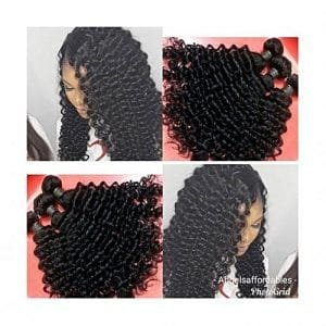 VIRGIN DEEP WAVE VIRGIN HAIR + FREE LACE CLOSURE