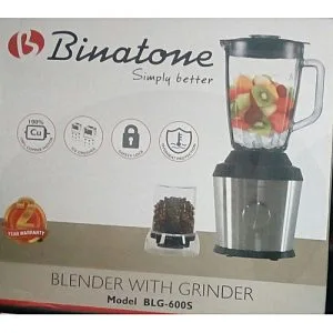Binatone BLG-600S Blender/Grinder With Stick - (Glass Jar)