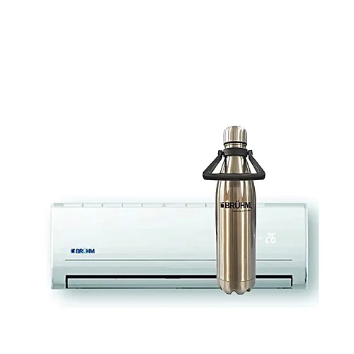 Bruhm 1HP Split Air Conditioner - BSA-09CR + Installation Kit + Free Vacuum Flask