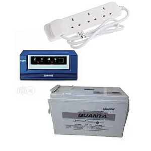Luminous 1.5KVA Inverter + 2pcs 100AH Quanta Battery + Extension Box