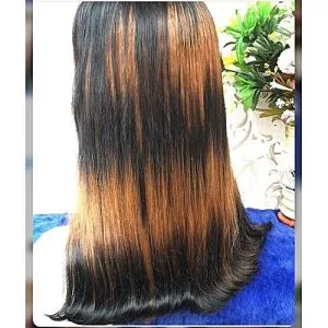 Malaysian Hair 3 Toned Straight Wig With Closure