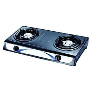 Eurosonic Table Top Gas Cooker 2 Burners-(black And Silver)