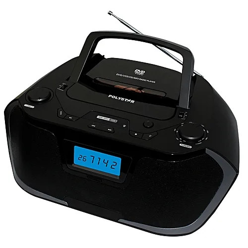 Polystar Polystar PV-SDVD900 Portable Radio Cassette DVD System