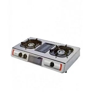 AKAI Table Top Gas Cooker (2 Burners And A Grill)