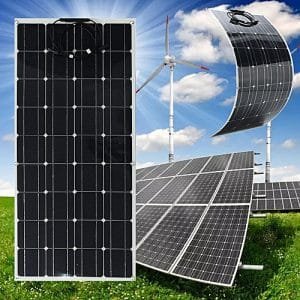 Generic Elfeland 120W 12V A-Class Monocrystalline Semi Flexible Solar Panel + 1.5m Cable
