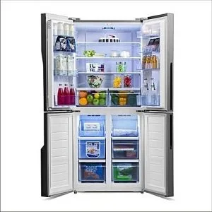Thimats Side By Side Refrigerator Glass Gold Front Door 600 Liters Lagos Delivery Only