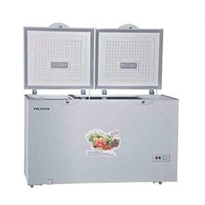 Polystar 475L CHEST FREEZER DOUBLE DOOR WHITE COLOUR AND TOP GLASS PVCF-475LGR