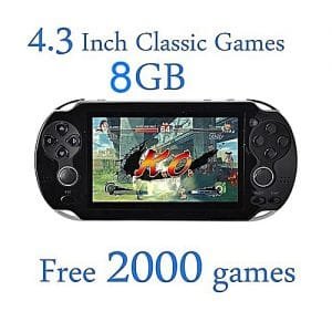 Generic Video Game Console 8GB Free 2000 Games 4.3 Inch MP5 - Black