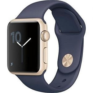 Apple Watch Series 1 38mm (Gold Aluminum Case, Midnight Blue Sport Band)