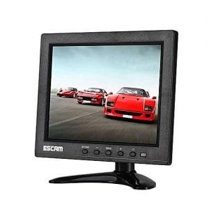 Escam ESCAM T08 8 Inch TFT LCD 1024x768 Monitor With VGA HDMI AV BNC USB For PC CCTV Security Camera Black EU Plug
