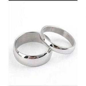 Fashion Stainless Steel Fadeless Wedding Ring-Silver