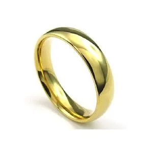 Fashion 18 Karat Gold Plated Wedding Ring- Unisex