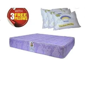 Mouka 7x7x8 Mouka Regina Semi Orthopaedic +3pillow(Lagos Delivery)