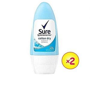 Sure Women Cotton Dry Roll On Anti-Perspirant Deodorant - 50ml (X 2)