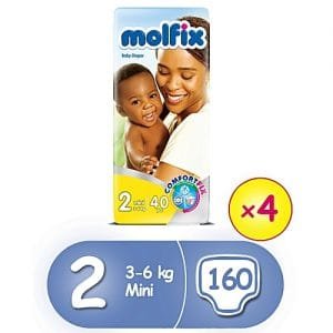 Molfix ComfortFix Diapers, Size 2 40 X4 (160 Count)