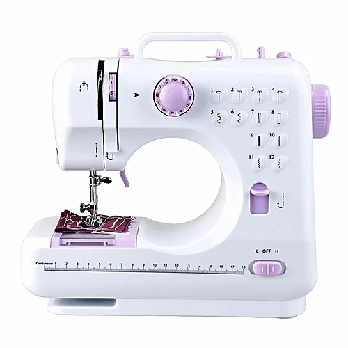 Generic 12 Stitches Mini Household Sewing Machine 505A Portable Knitting Machine Multifunction Electric Replaceable Presser Foot # EU
