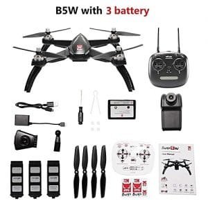 Generic Professional Camera Drone MJX B5W RC Drone 5GWiFi FPV 1080P Camera/Waypoints/Point Of Interest/Altitude Hold/One Key Follow Models:3 Pcs Battery