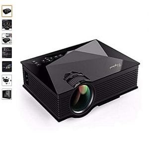 Elegant Mini WiFi Projector, ELEGIANT 1200LM LED Multimedia Projector Built-in Speaker,Support 1080P HDMI/USB/SD/AV/VGA, Compatible With Home Cinema Theater TV Laptop IPad IPhone Android Smartphone