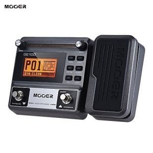 MOOER GE100 Guitar Multi-effects Processor Effect Pedal With Loop Recording(180 Seconds) Tuning Tap Tempo Rhythm Setting Scale & Chord Lesson Functions