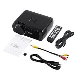 Generic HP-BL-80 Mini WIFI LED Projector HD 1080p Video Media Player Support HDMI AV USB Black
