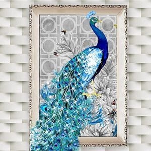 Generic 5D Diamonds Plated Embroidery Peacock Painting Home Bedroom Decoration