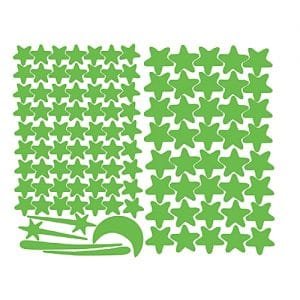 Generic Glow In The Dark Star Wall Stickers 103Pcs Star Moon Luminous Kids Room Decor-Green