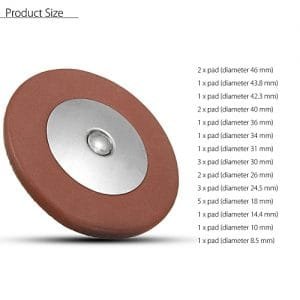 Generic 25Pcs/Set 8.5mm-46mm Professional Alto Saxophone Leather Pads Woodwind Accessory