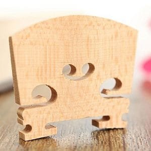 Generic 1X Maple Violin Bridge Regular Type U Shaped Insert 1/4 Size