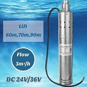Generic DC 24V/36V 520/670/756W Submersible Water Pump Solar Bore Hole Pond Deep Well