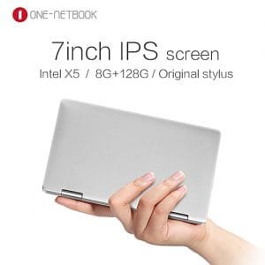 Generic One Netbook One Mix Laptop 7 Inches 8GB/128GB Handheld Gaming Notebook Windows10 Intel Cherry Trail Atom X5-Z8350-Silver
