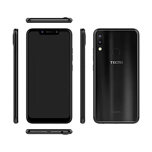 Tecno Camon 11 (CF7) -6.2 HD+ Super Full View -32GB ROM + 3GB RAM -13MP/2MP + 16MP AI Clear Selfie-Android 8.1-4G LTE - 3750MAH Battery + FREE Sp - Midnight Black