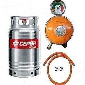 CEPSA Universal 12.5kg Gas Cylinder With Hose & Level Indicating Regulator