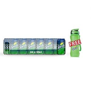 Sprite CAN Drink (33cl X 24 Pcs) + Free Water Bottle
