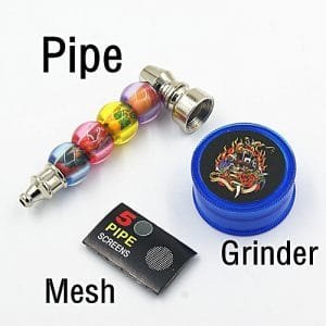 Generic Pocket Pipe Smoking Herb/weeds/ Pipe Herb Pipe With Grinder Mesh Filter Smoking Pipe Herb