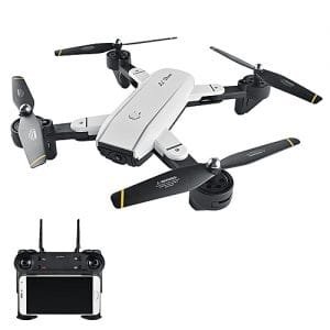 Generic Wifi FPV Foldable RC Drone Positioning HD Camera RTF - White