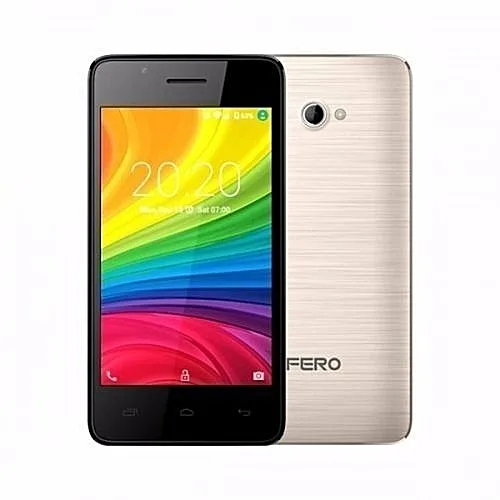 Fero A4001 Plus 4-Inch WVGA (0.512GB,8GB ROM) Android 6.0 Marshmallow, 2MP Black+Gold