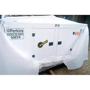 Perkins New 50kva Soundproof Diesel Generator. Newly Packaged