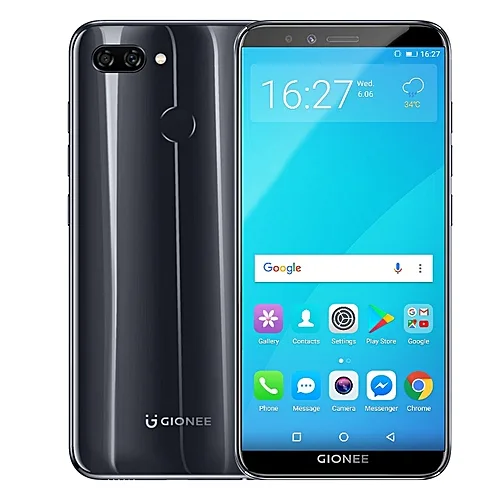 Gionee F6 5.7-inch (3GB, 32GB ROM) Android 7.1 Nougat, (13MP + 2MP) + 8MP, Dual Sim 4G LTE Smartphone - Black
