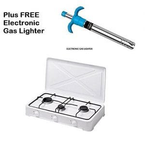 Maxi Table Top Gas Cooker - 3 Burner + FREE Gas Lighter - Maxi 300 (Maxi By LG)