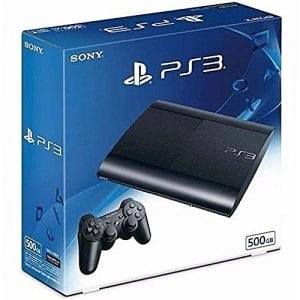 Sony PS3 Super Slim - 500GB + 17 Games Such As Fifa 19, Pes 19, Gta V, M.K With 2 Pad Controller