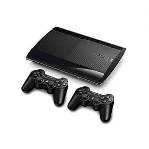 Sony PS3 SuperSlim Console 500GB + 2 Controllers + 20 Latest Games Downloaded Including FIFA 19 + PES 2019