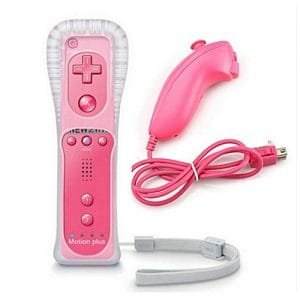 Generic 2 In 1 Wireless Remote Controller For Nunchuk Nintendo Wii Console Built-in Motion Plus Gamepad With Silicone Case Motion Sensor