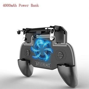 Generic Pubg Controller Gamepad Pubg Mobile Trigger L1R1 Shooter Joystick Game Pad Phone Holder Cooler Fan With 2000/4000mAh Power Bank