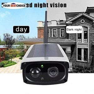 Generic HD 1080P 2MP Solar Power IP Camera Outdoor Water-Proof Low Consumption Camera (Black) TXMALL